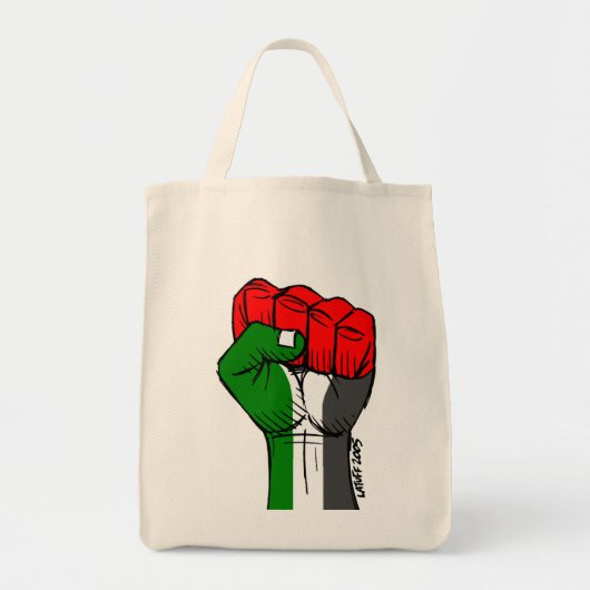 Carlos Latuff's Palestijnse vuistzak Tote Bag (Voorkant)