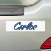 Carlos Name blue Aufkleber Sticker Autoaufkleber (Op auto)