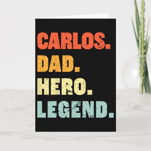 Carlos Papa Held Legende Aangepaste Aangepaste Naa Kaart (Voorkant)