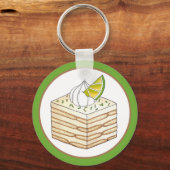 Carlota de Limón Mexicaans Eten Limoen Icebox Cake Sleutelhanger (Achterkant)