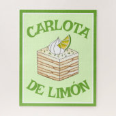 Carlota de Limón Mexican Limoen Icebox Cake Slice Legpuzzel (Verticaal)