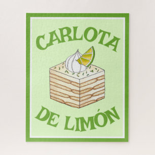 Carlota de Limón Mexican Limoen Icebox Cake Slice Legpuzzel