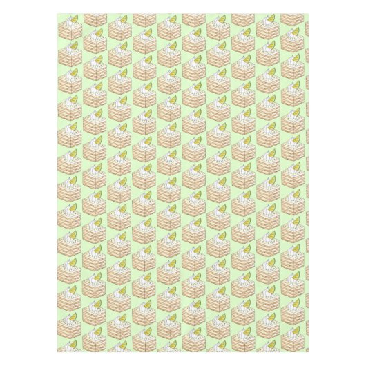 Carlota de Limón Mexican Limoen Icebox Cake Slice Tafelkleed (Voorkant)