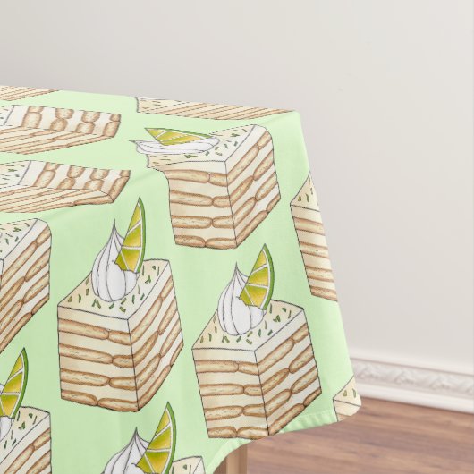 Carlota de Limón Mexican Limoen Icebox Cake Slice Tafelkleed (Voorbeeld)