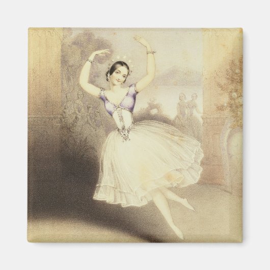 Carlotta Grisi (1819-1999) in de ballet van de Per Magneet (Voorkant)
