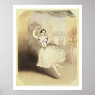 Carlotta Grisi (1819-1999) in de ballet van de Per Poster