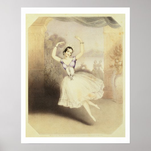 Carlotta Grisi (1819-1999) in de ballet van de Per Poster (Voorkant)