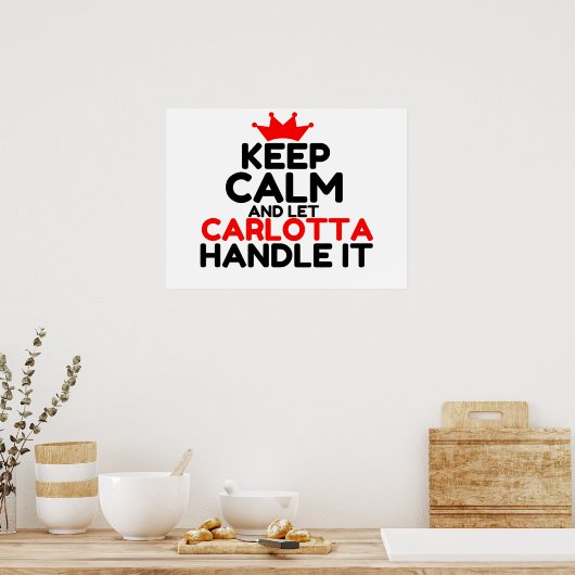 CARLOTTA HANDLE IT POSTER (Keuken)
