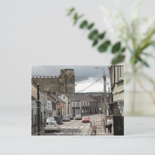 Carlow castle uitzicht uit Castle Street, Carlow Briefkaart (Staand voorkant)
