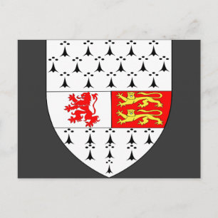 Carlow County Crest, Ierland Briefkaart