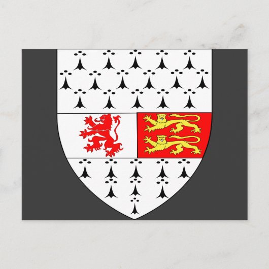 Carlow County Crest, Ierland Briefkaart (Voorkant)