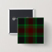 Carlow County Ierse Tartan Vierkante Button 5,1 Cm (Voorkant /achterkant)