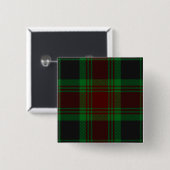 Carlow County Irish Tartan Vierkante Button 5,1 Cm (Voorkant /achterkant)