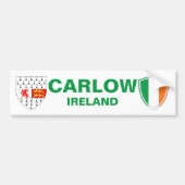 Carlow Ireland Crest en Irish Flag Bumpersticker (Voorkant)