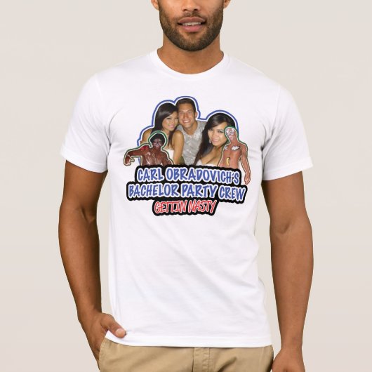 Carl's Bachelor Party Crew T-shirt (Voorkant)