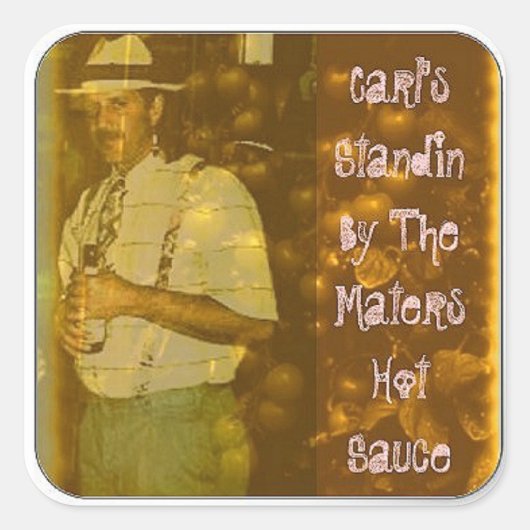 Carls die bij de materie staan vierkante sticker (Voorkant)