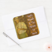 Carls die bij de materie staan vierkante sticker (Envelop)