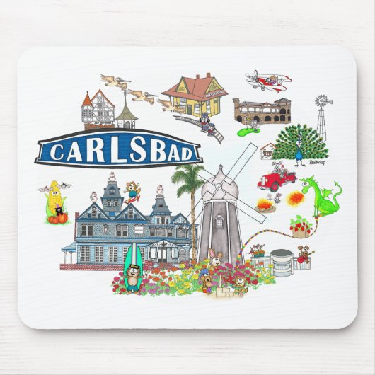 Carlsbad Beach City Fun Muismat (Voorkant)