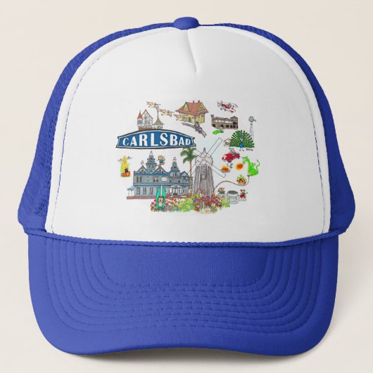 Carlsbad Beach City Fun Trucker Pet (Voorkant)