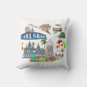 Carlsbad Beach City Plezier Kussen