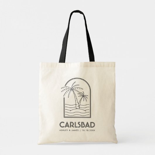 Carlsbad Bruiloft Weekend Bestemming Bruiloft Tote Bag (Achterkant)