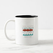 Carlsbad Califonia Design Tweekleurige Koffiemok (Links)
