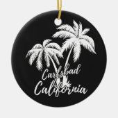 Carlsbad California Beach Palm Trees Keramisch Ornament (Voorkant)