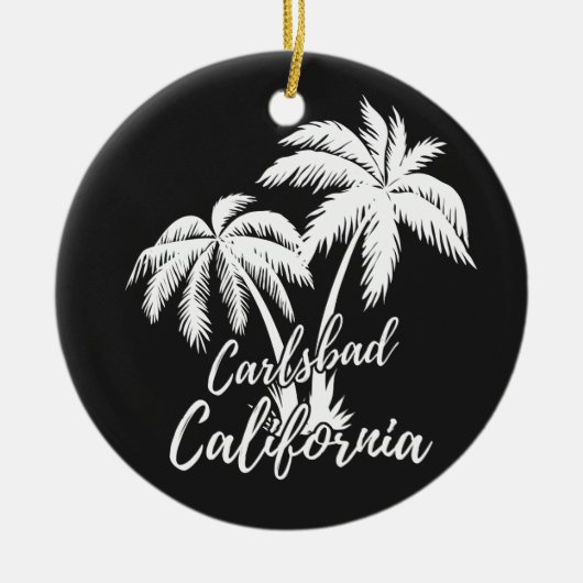 Carlsbad California Beach Palm Trees Keramisch Ornament (Voorkant)