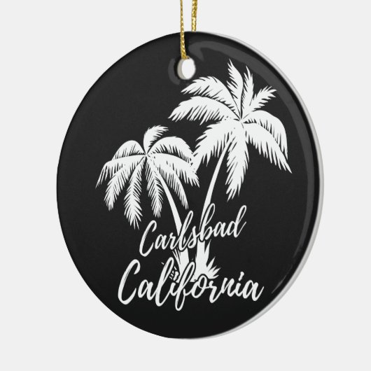 Carlsbad California Beach Palm Trees Keramisch Ornament (Links)
