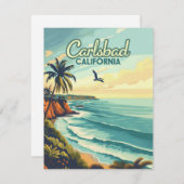 Carlsbad California San Diego Beach  Kaart (Voorkant / Achterkant)