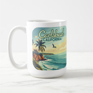 Carlsbad California San Diego Beach Vintage Koffiemok