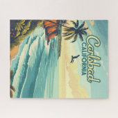 Carlsbad California San Diego Beach Vintage Legpuzzel (Horizontaal)