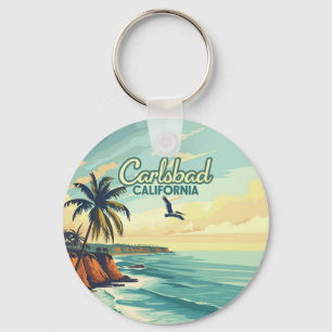Carlsbad California San Diego Beach Vintage Sleutelhanger
