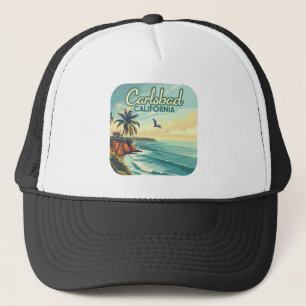Carlsbad California San Diego Beach Vintage Trucker Pet