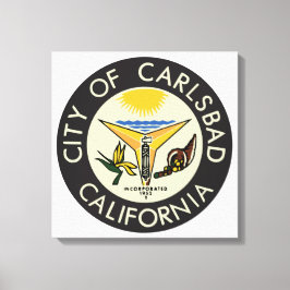 Carlsbad (Californië) City Seal Canvas Afdruk