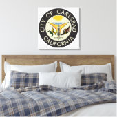 Carlsbad (Californië) City Seal Canvas Afdruk (Insitu (Slaapkamer))