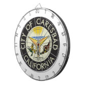 Carlsbad (Californië) City Seal Dartbord (Voorkant Rechts)