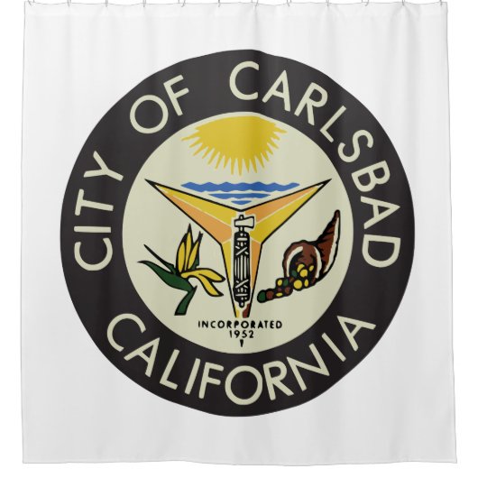 Carlsbad (Californië) City Seal Douchegordijn (Voorkant)