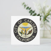Carlsbad (Californië) City Seal Kaart (Staand voorkant)