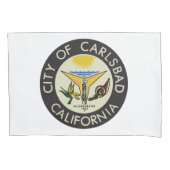 Carlsbad (Californië) City Seal Kussensloop (Voorkant-Links)