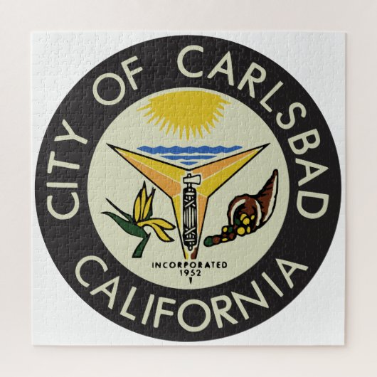 Carlsbad (Californië) City Seal Legpuzzel (Verticaal)