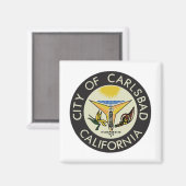 Carlsbad (Californië) City Seal Magneet (Voorkant / Achterkant)