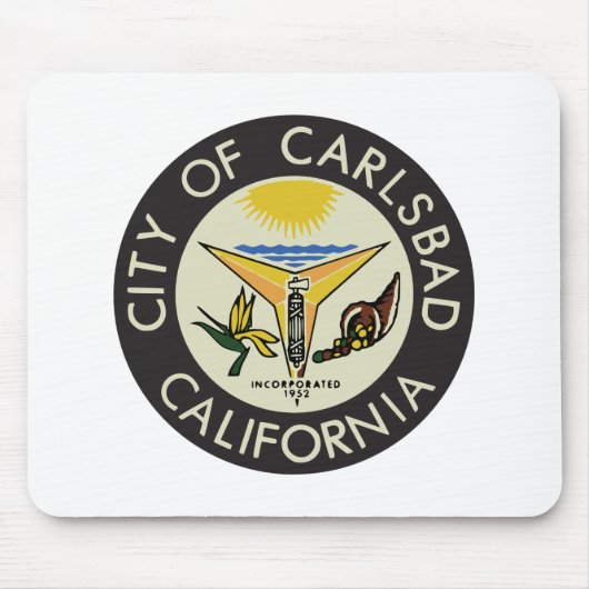 Carlsbad (Californië) City Seal Muismat (Voorkant)