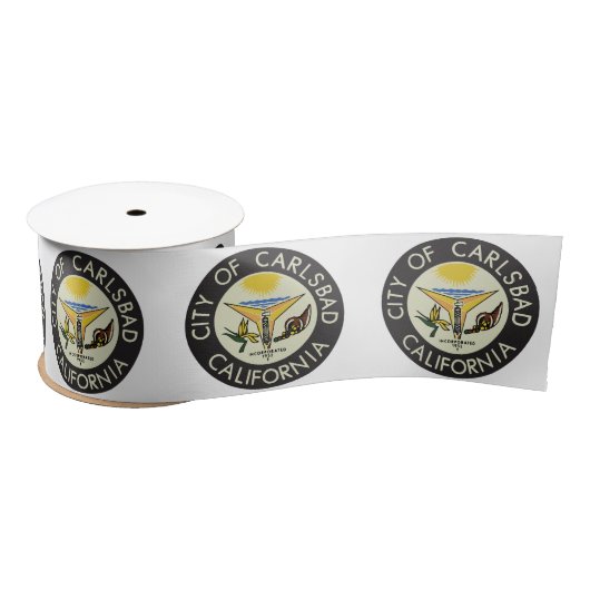 Carlsbad (Californië) City Seal Satijnen Lint (Spoel)