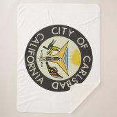 Carlsbad (Californië) City Seal Sherpa Deken (Voorkant)