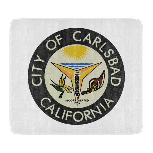 Carlsbad (Californië) City Seal Snijplank (Voorkant)