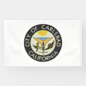 Carlsbad (Californië) City Seal Spandoek (Horizontaal)