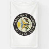 Carlsbad (Californië) City Seal Spandoek (Verticaal)