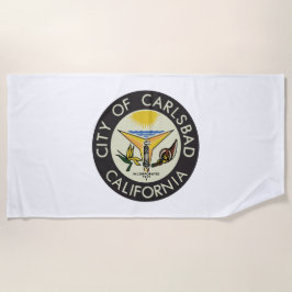 Carlsbad (Californië) City Seal Strandlaken