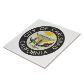 Carlsbad (Californië) City Seal Tegeltje (Zijkant)